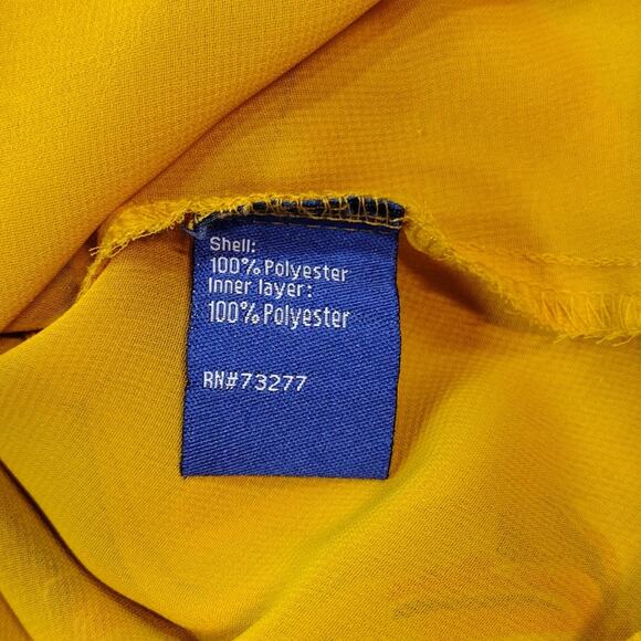 Apt. 9 Yellow Floral V-Neck Spring Summer Tank Top Wrap Around Flowy Shirt M - Picture 8 of 14